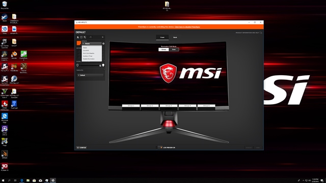 MSI Infinite X desktop + MSI Optix monitor